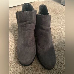 Grey wedge ankle booties 🩶